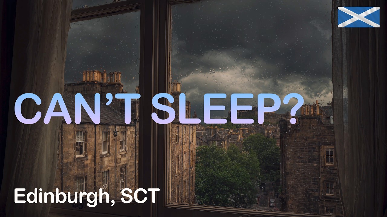 Can’t Sleep? Rain & Thunder Sounds for Deep Sleep | Edinburgh, Scotland
