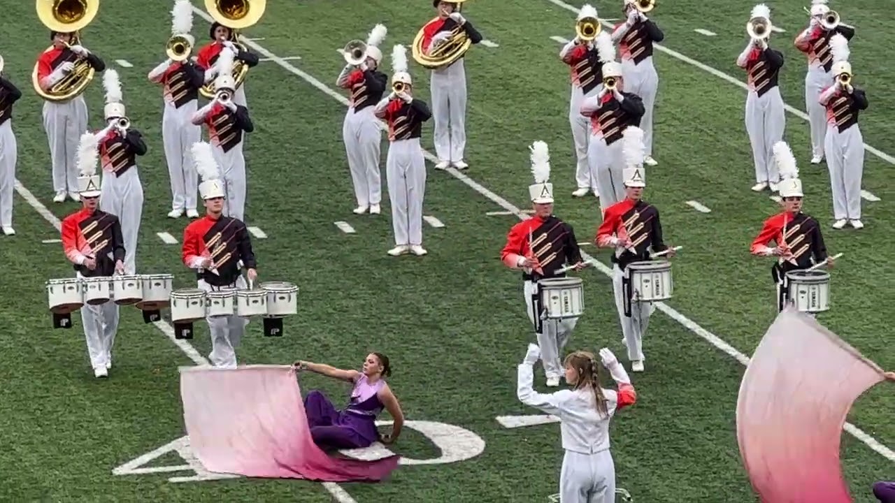 MAHOMET-SEYMOUR Marching Band drumline performing 