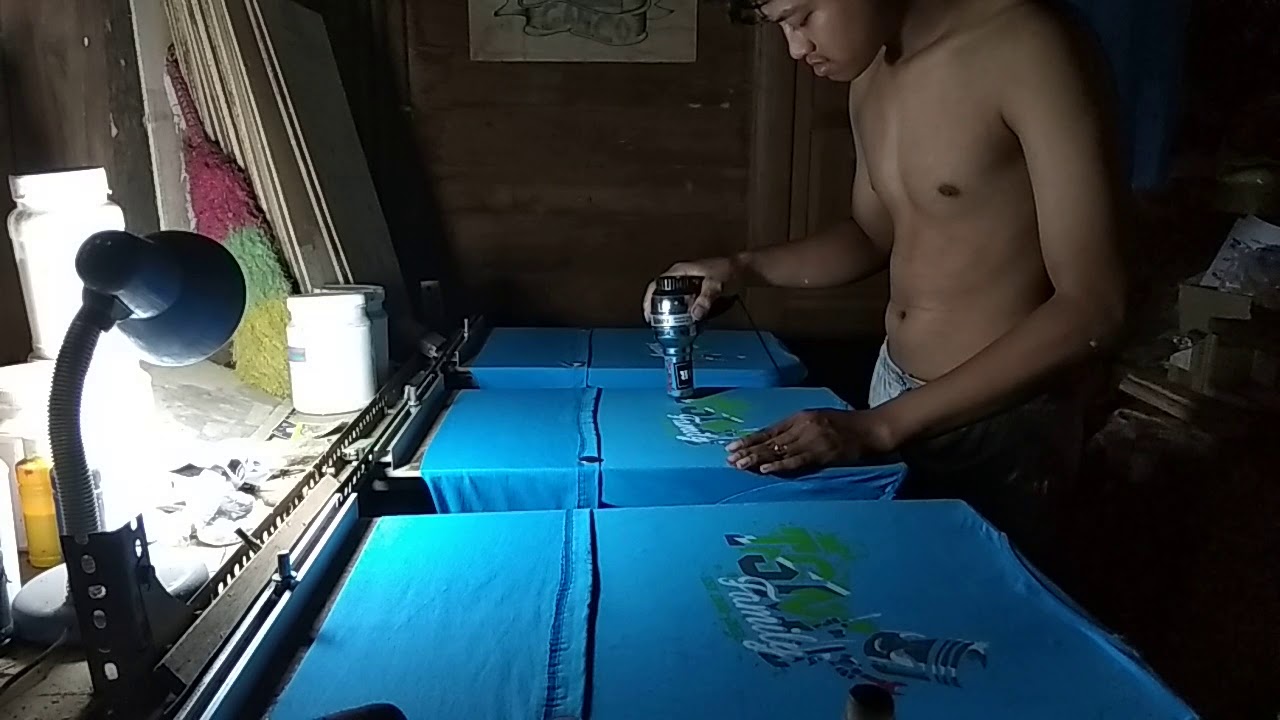 Sablon kaos manual rubber anti mampet