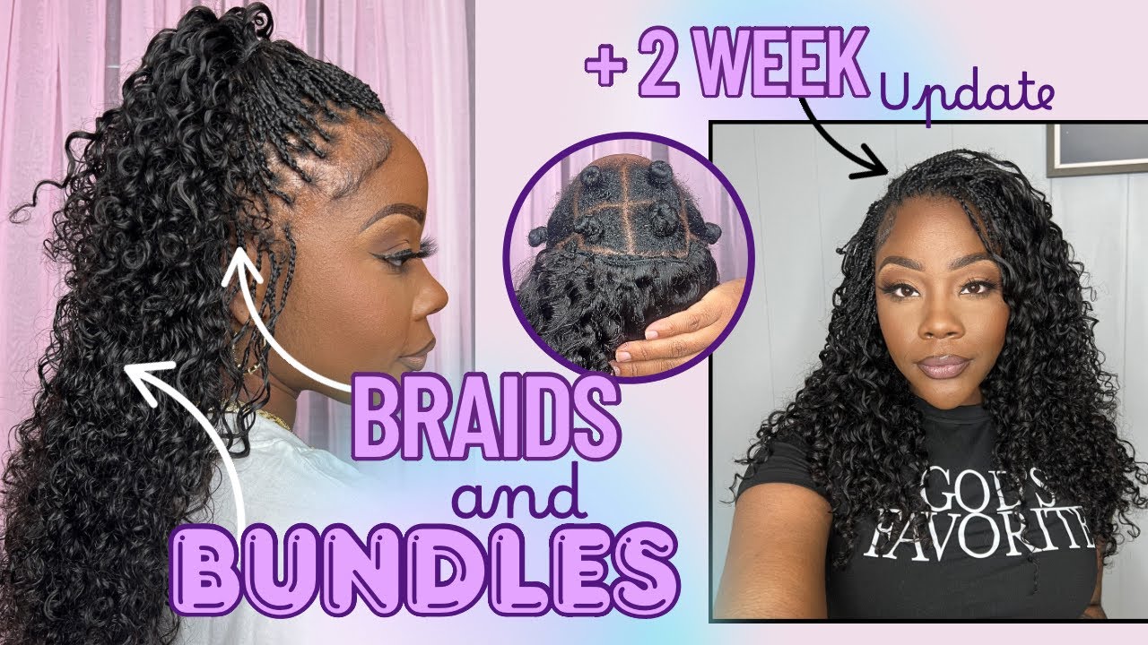 Who’s Going To Know?? Partial Sew in w/ Boho Human Hair Braids| Curly Hair | YWIGS