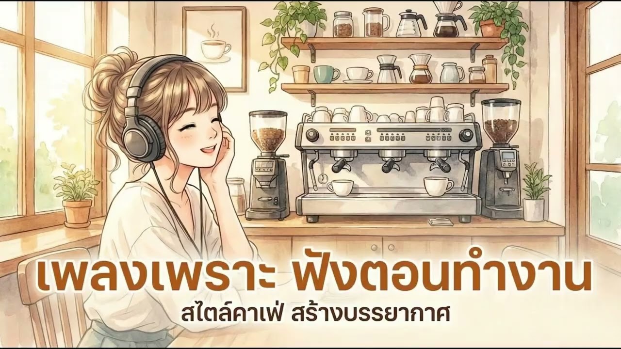 🎧เพลงเพราะ ฟังสบายๆ ชิลแบบคาเฟ่ ☕ เปิดคลอระหว่างทำงานหรืออ่านหนังสือ📚