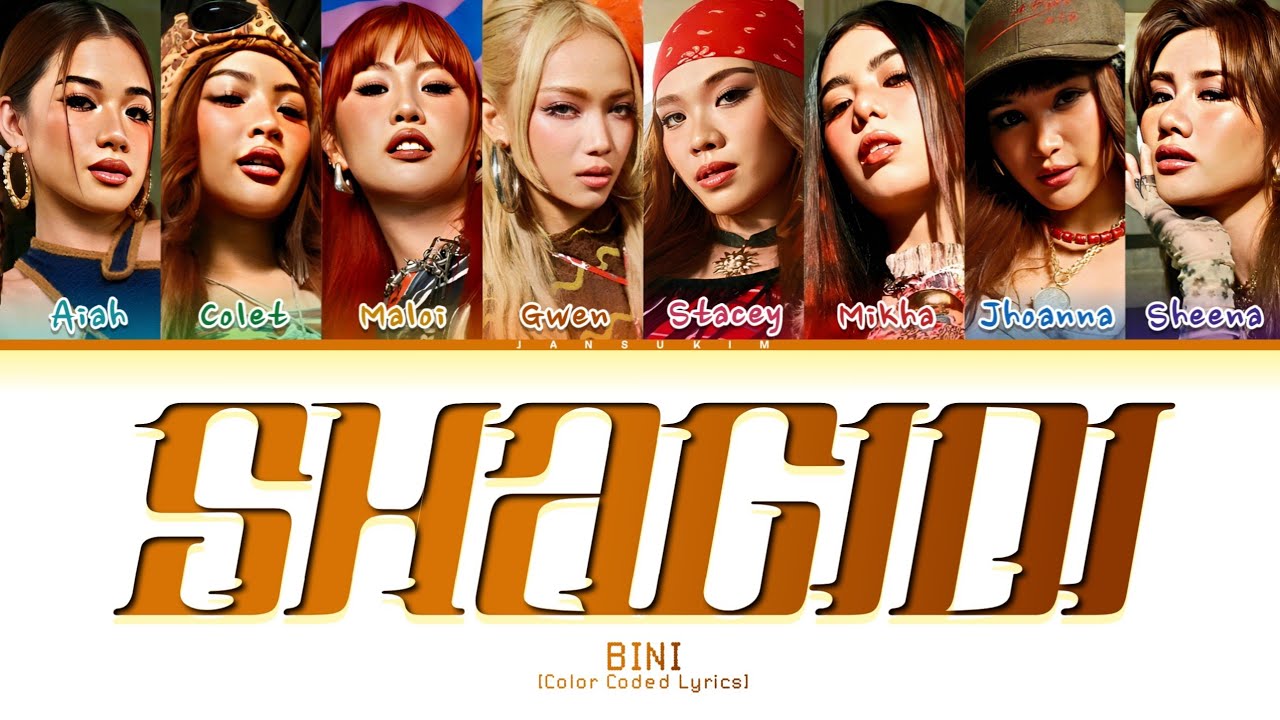 BINI Shagidi Lyrics (Color Coded)