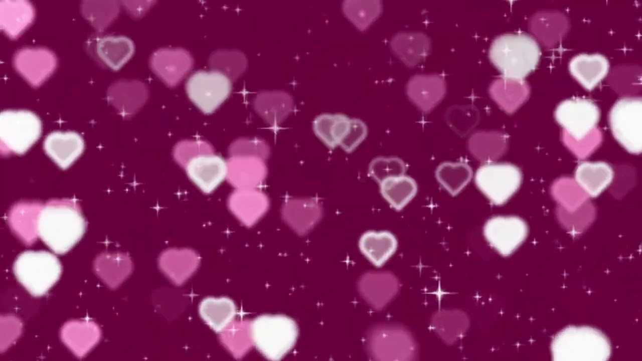 4K Falling Hearts Explosion Twinkle Stars Copyright Free Stock Footage Free Download Motion Loop