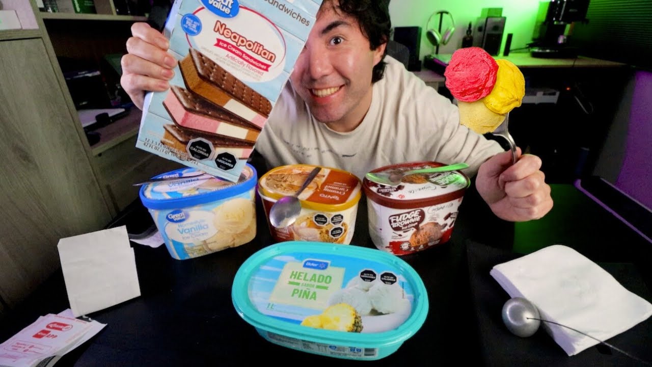 Probando HELADOS DE MARCAS PROPIAS  del supermercado