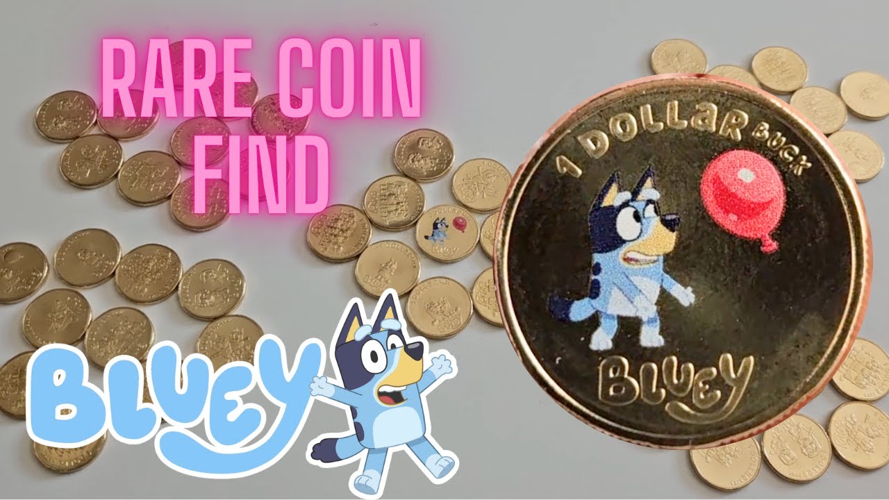 RARE BLUEY COLOURED COIN - 10 coin roll colour coin chance unboxing
