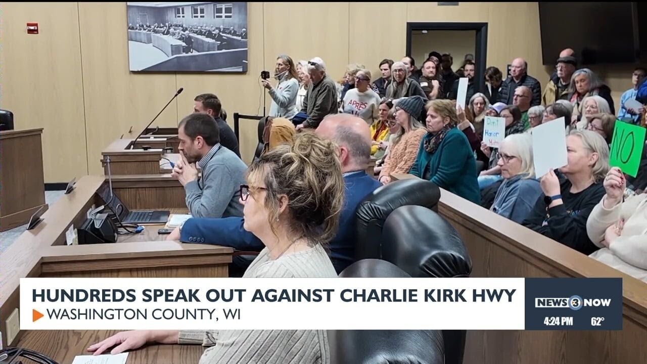 Hundreds speak out against Charlie Kirk Way