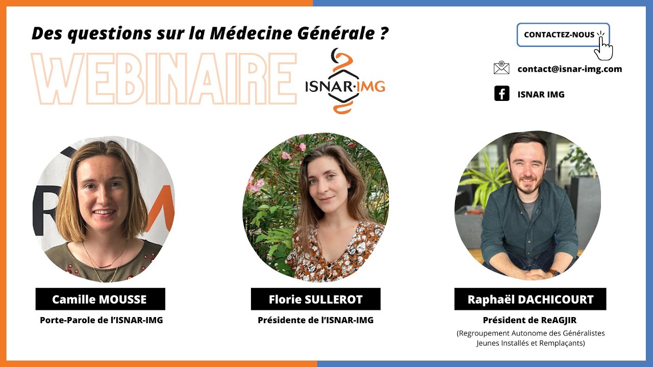 INTERNAT DE MEDECINE GENERALE - WEBINAIRE ISNAR-IMG 2023