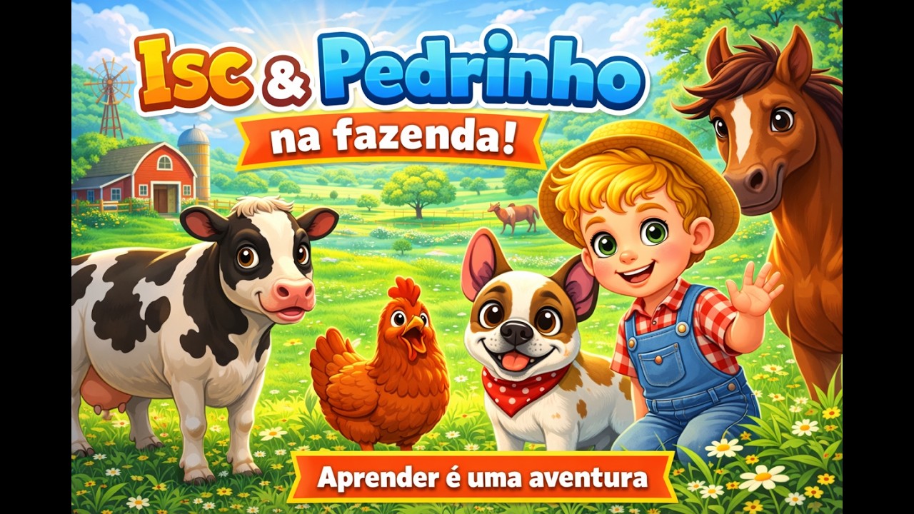 Quem Mora na Fazenda? 🐄🐔 | Isc & Pedrinho | Música Infantil Divertida