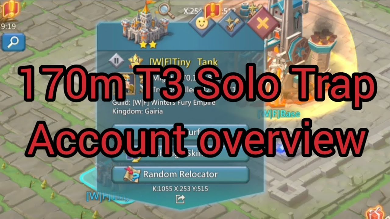 170m T3 Solo Trap account overview and tested against Titan @iambrick6953 - LORDS MOBILE
