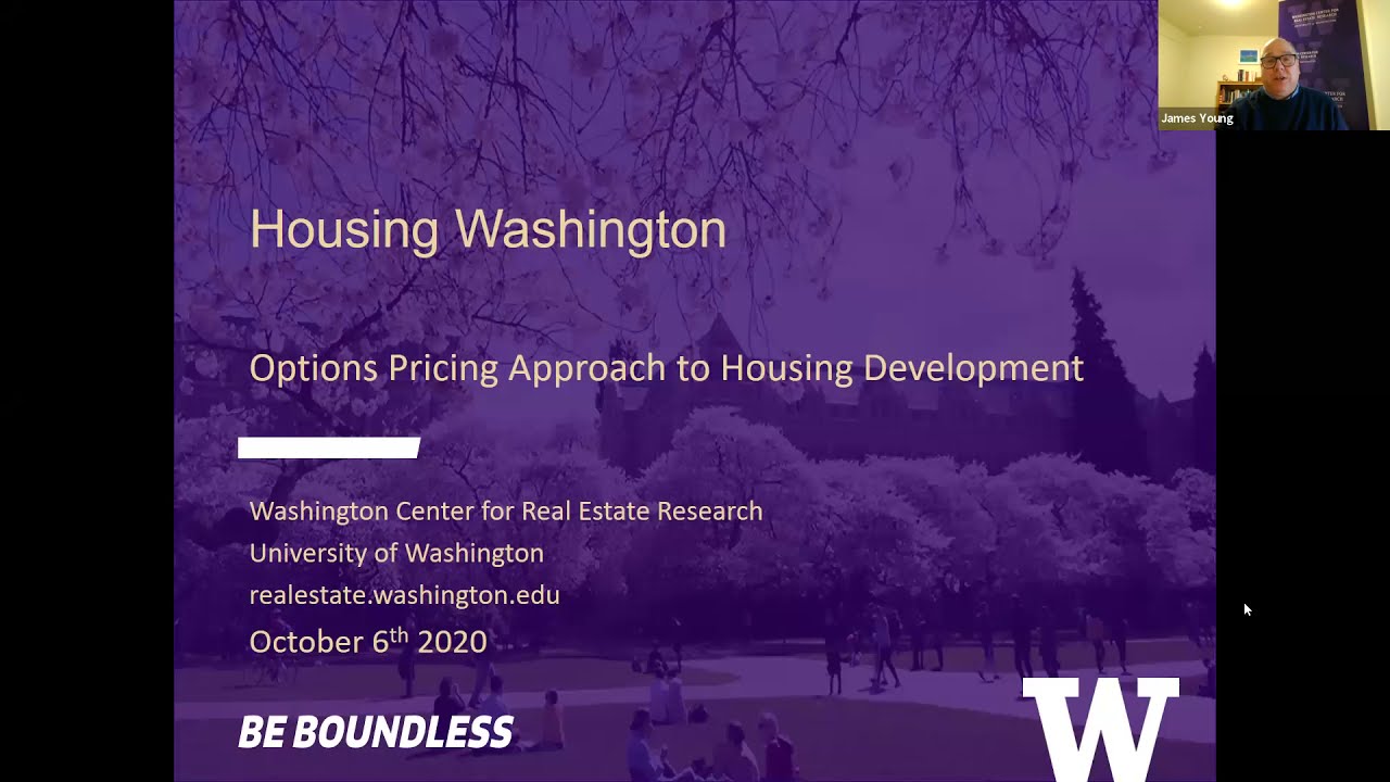 Housing Supply & Housing Tenure: Introduction to Options Pricing Frameworks: Housing WA 2020 Session