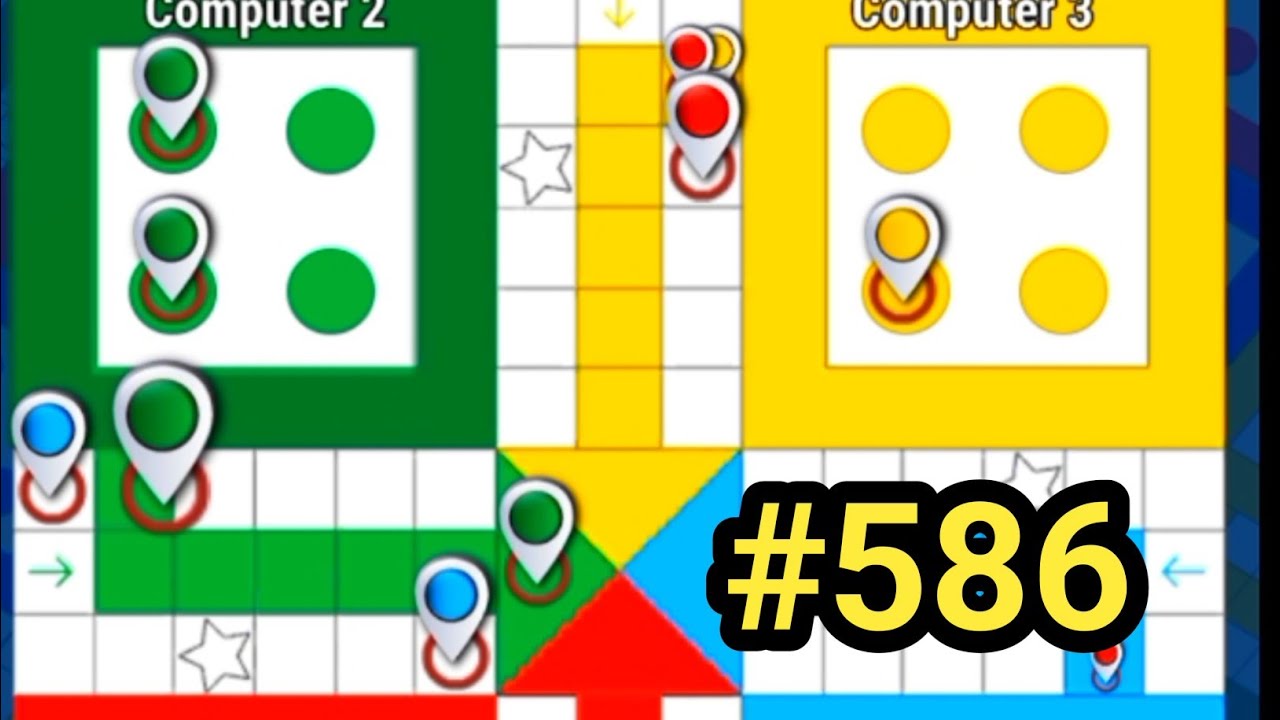 Tricks & Tips Ludo King | How to Win Ludo king 4 players gameplay|Ludo king #586 #ludoking #games 
