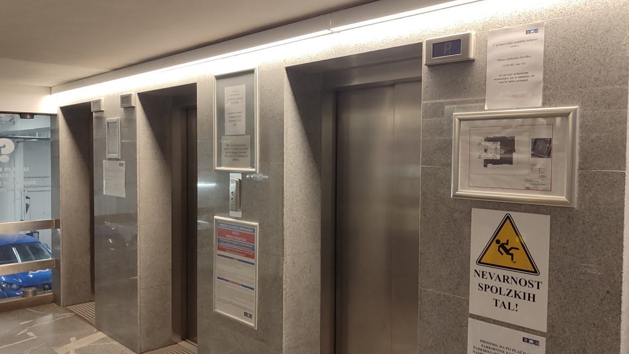 3x OVERPOWERED, FAST and EPIC Otis Gen2 lifts - some carpark thing - Ljubljana, Slovenia