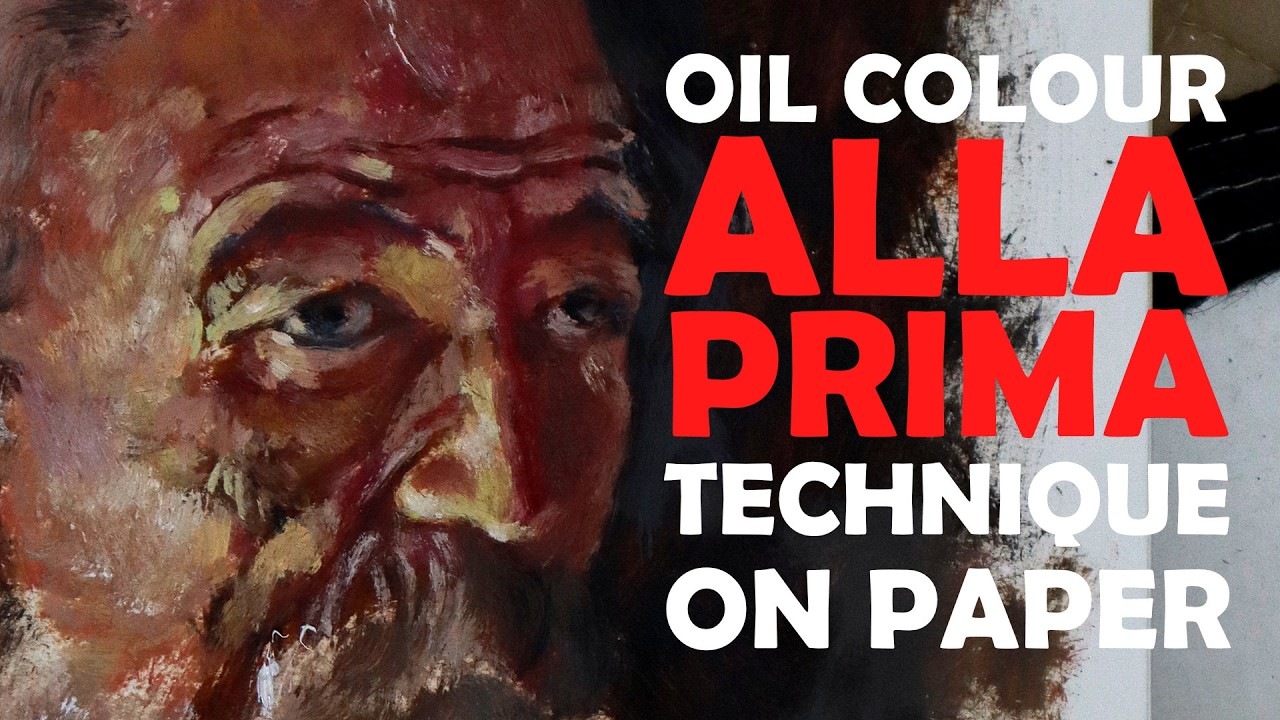 Oil Colour portrait painting in Alla Prima technique on paper