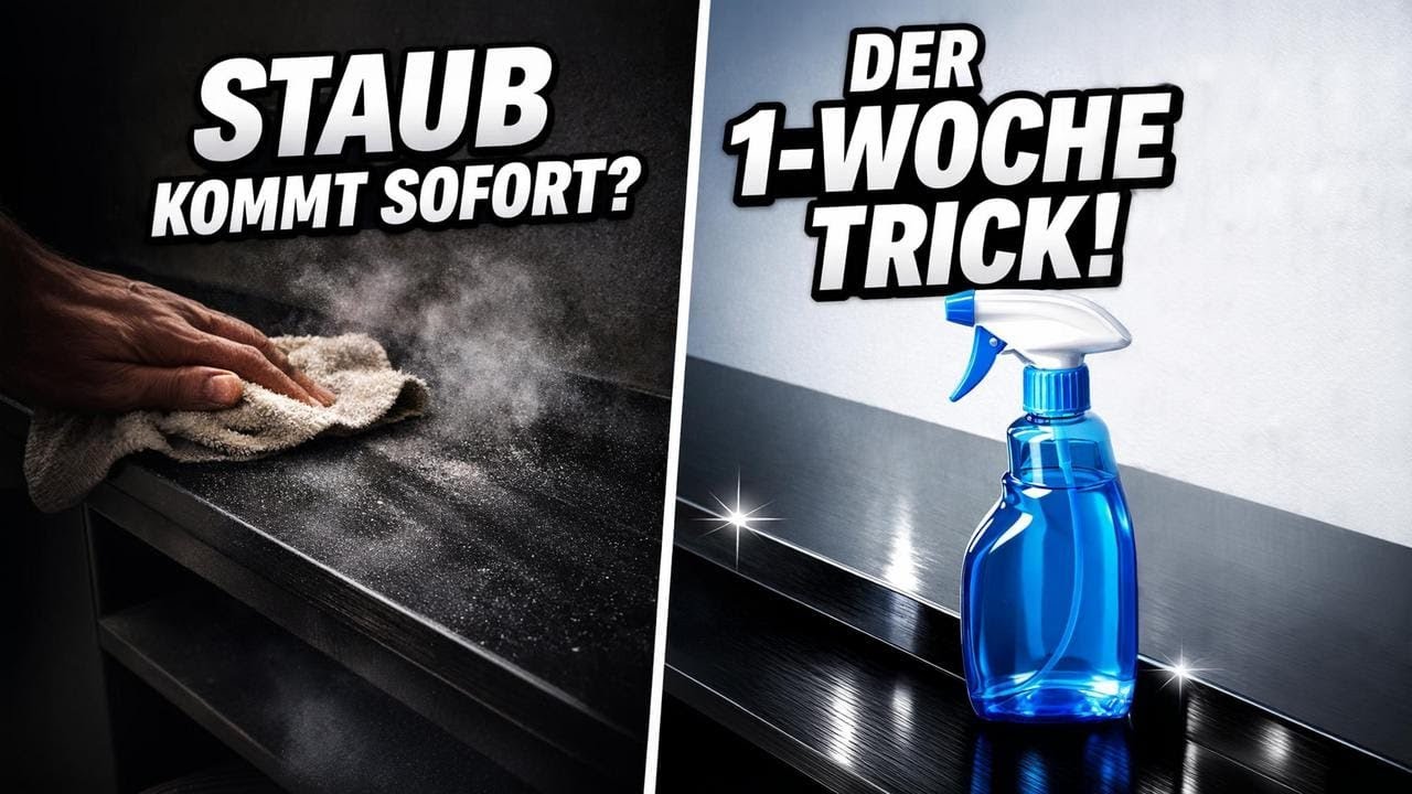 NIE WIEDER STAUB WISCHEN? Dieser 10-Cent-Mix hält Möbel wochenlang sauber!