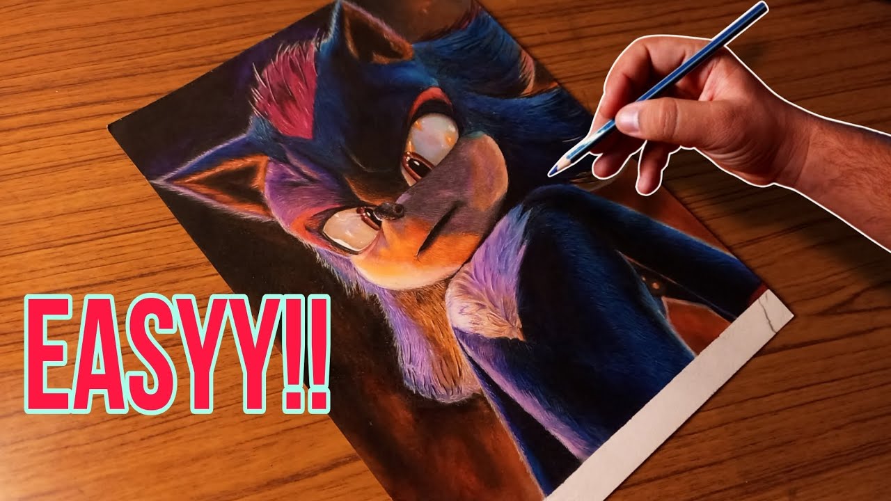 DRAWING SHADOW THE HEDGEHOG (EASY!)