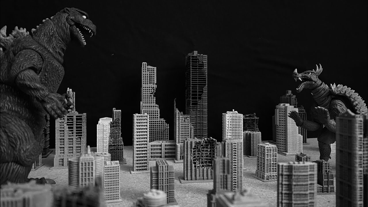 Godzilla 1954 vs Anguirus (Stop Motion)