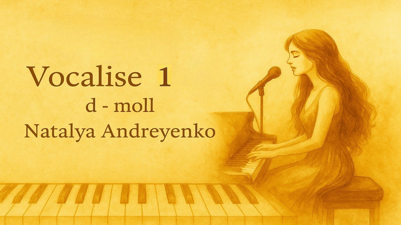 VOCALISE №1 for Beginners Alllegro, Natalya Andreyenko, #вокализы для начианющих, #ноты, #karaoke