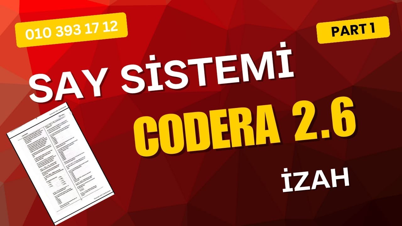 Say sistemləri codera 2.6 izahı