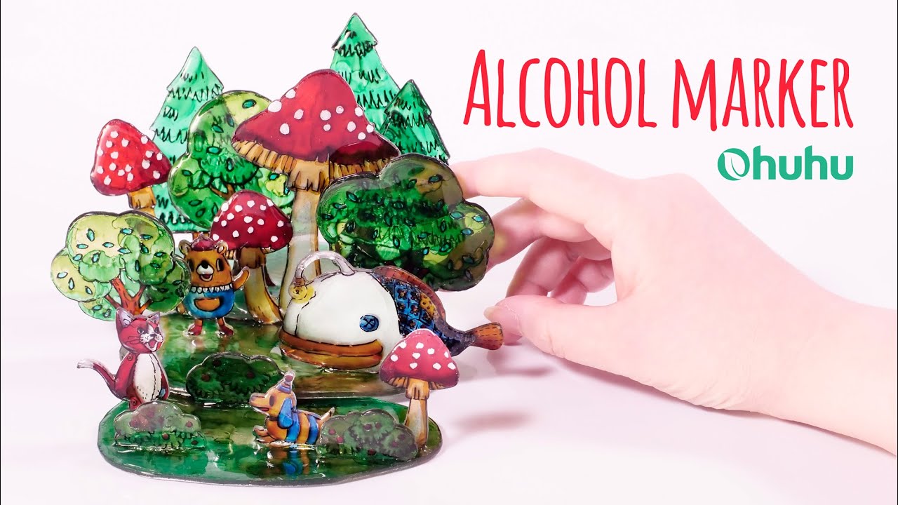 [Охуху] Я рисовала спиртовым маркером на пластиковом фургоне! 3D искусство [смола]