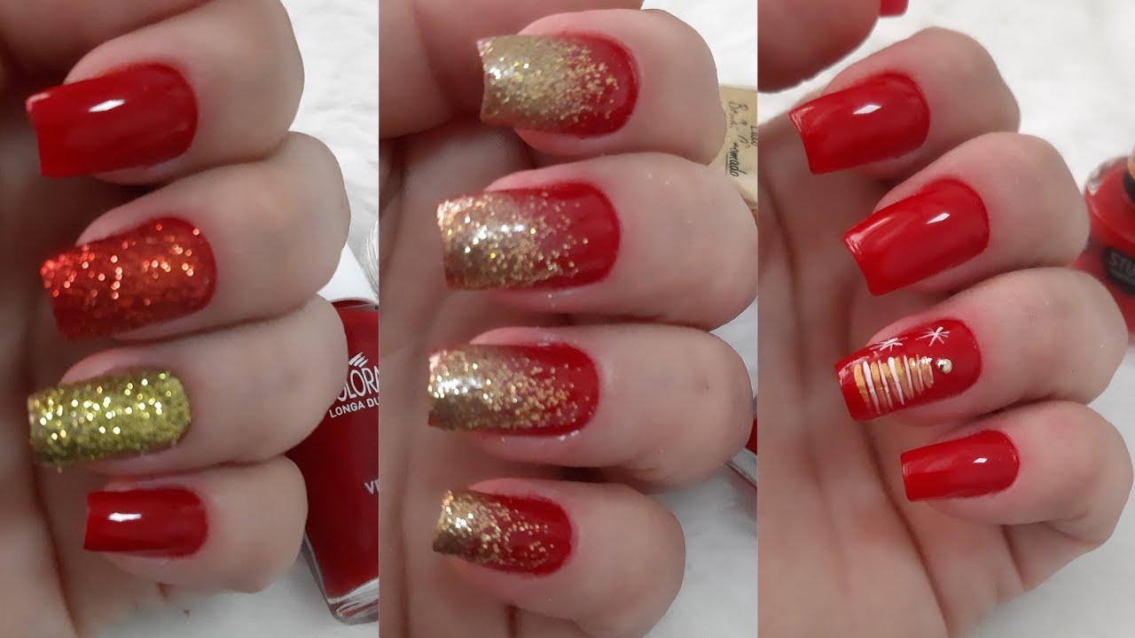 Decoração De Unhas Para o Natal