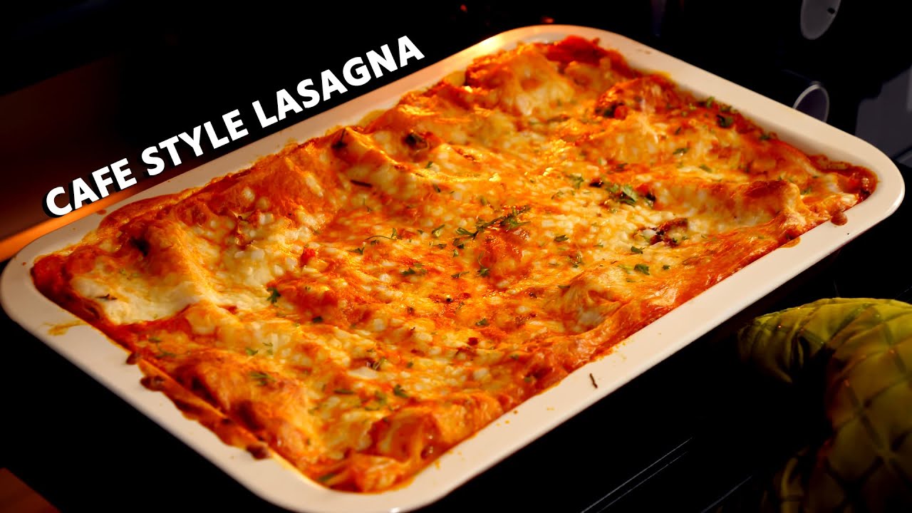 Cafe Style Lasagna Recipe - वेज लसानिया बनाने की विधि - cookingshooking hindi
