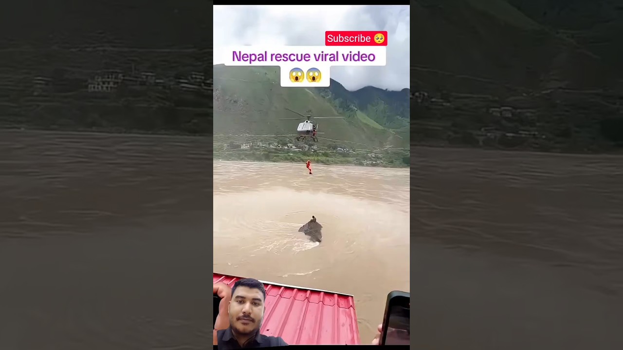 Nepal Rescue Viral Video 🚁🥹 #nepal #flood #tabahi #rescue #viralvideo #vuralshorts #nepalflood #pray