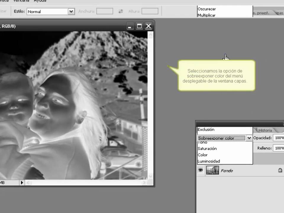 tutorial photoshop pasar foto a dibujo blanco y negro