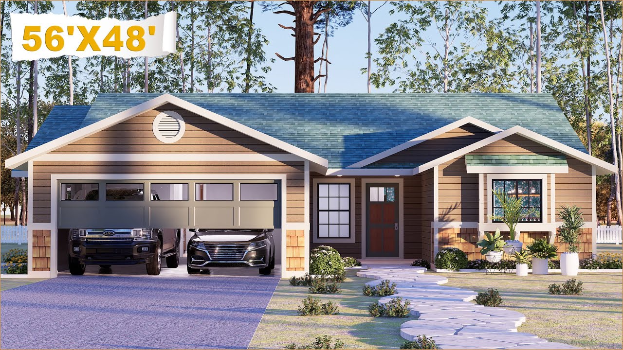 [56'X48'] You Definitely Fall In Love With This 3 Bedroom Cottage House + 2 CarGarage + Office