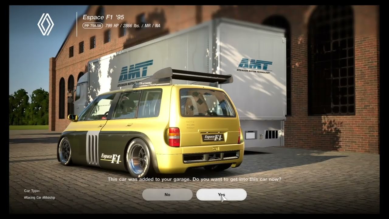 Gran Turismo 7 1.65 - Renault Espace F1 '95 Customization + Gameplay (PS4)