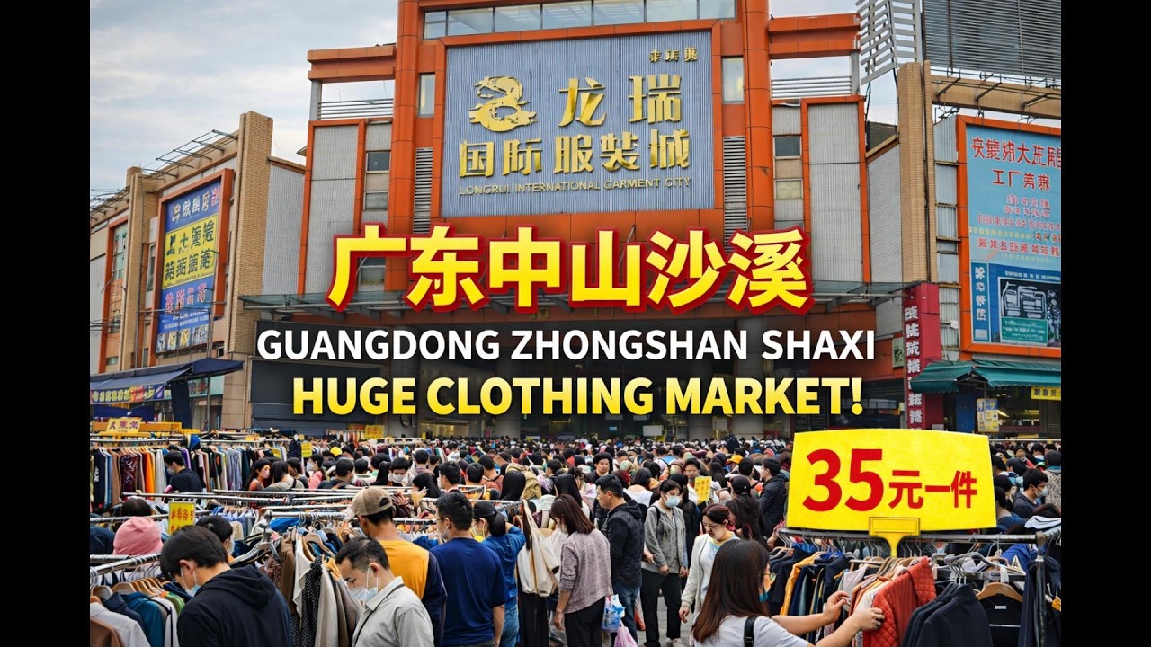 廣東中山沙溪年貨、服裝市集實錄｜全場39元的叫賣聲，新年氣氛拉滿Cheap Prices & Lively Street Life