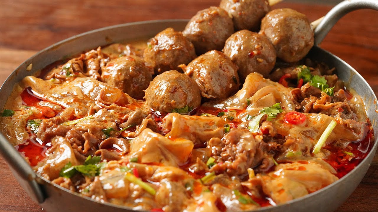 3 юаня мешок широкой лапши, вкус роскошное Хого.