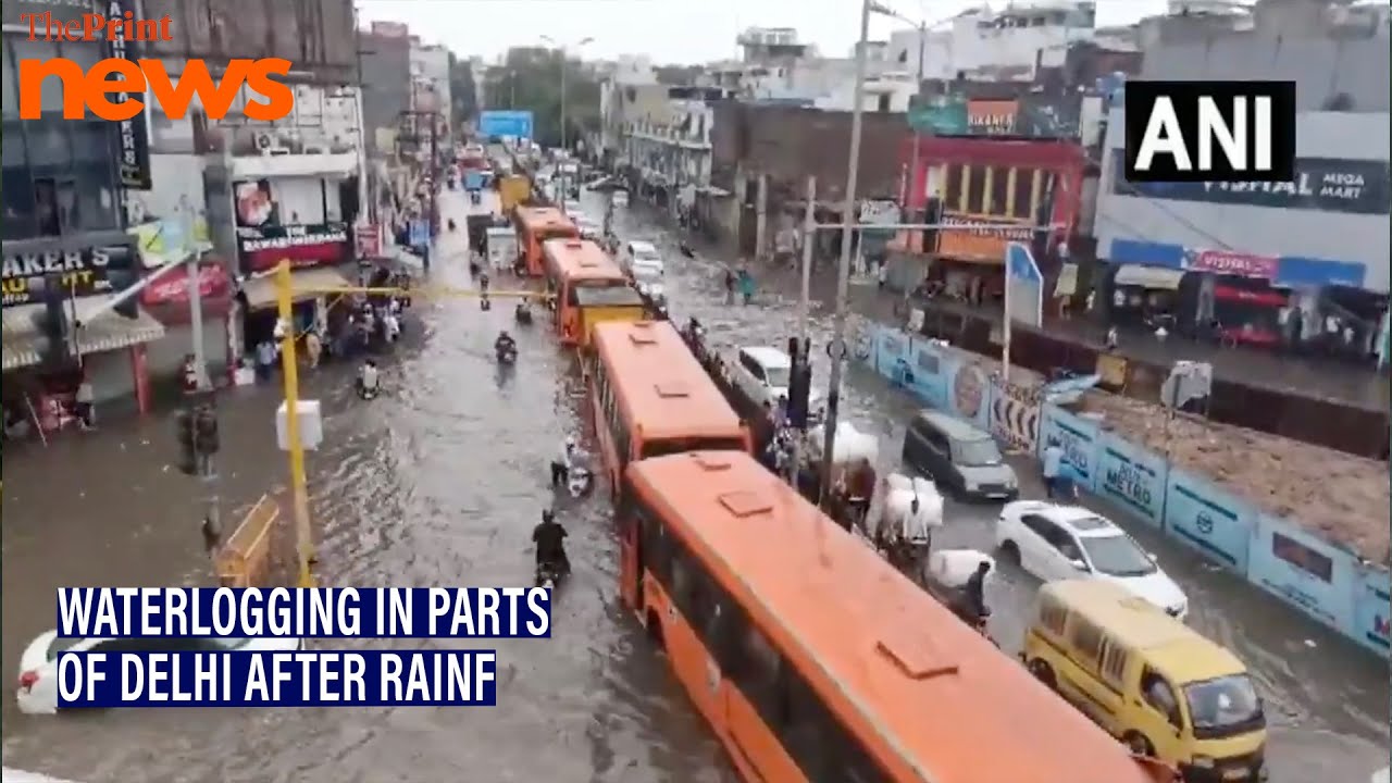 Waterlogging in several parts of the National Capital following heavy rainfall