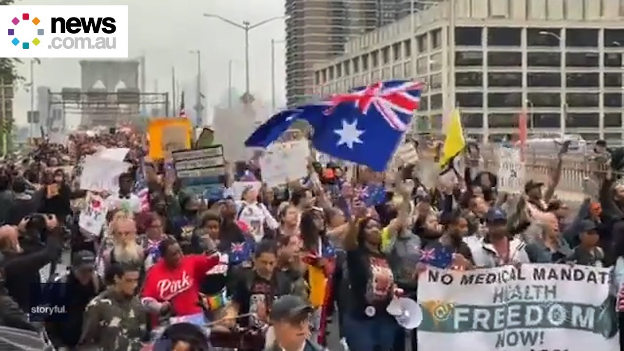 Protesters chant 
