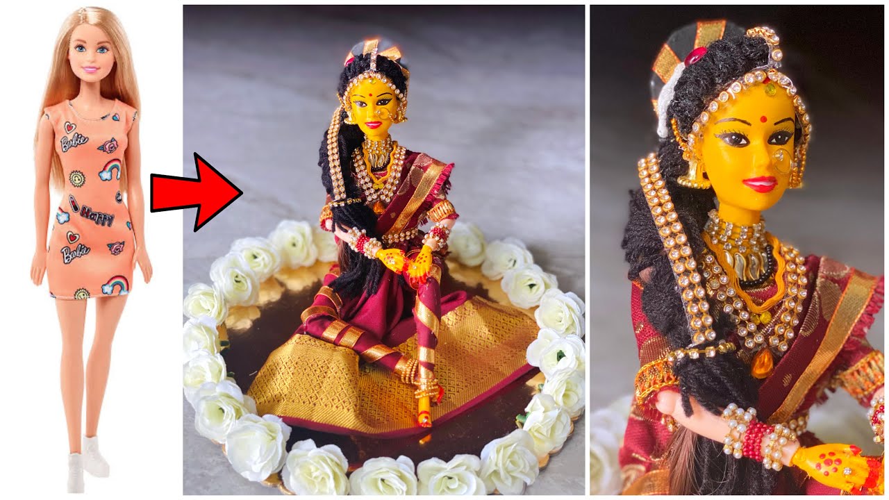 DIY varalakshmi maa/Durga maa/Doll makeover
