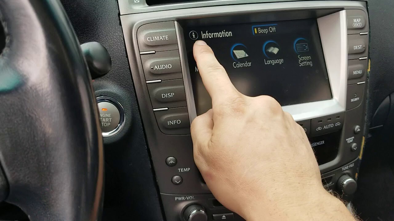 08 IS350 Bluetooth Menu Button Missing Help