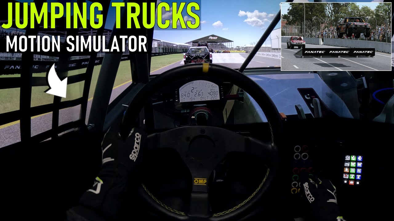 Stadium Super Trucks in a MOTION SIMULATOR [Drivers Eye View Onboard]
