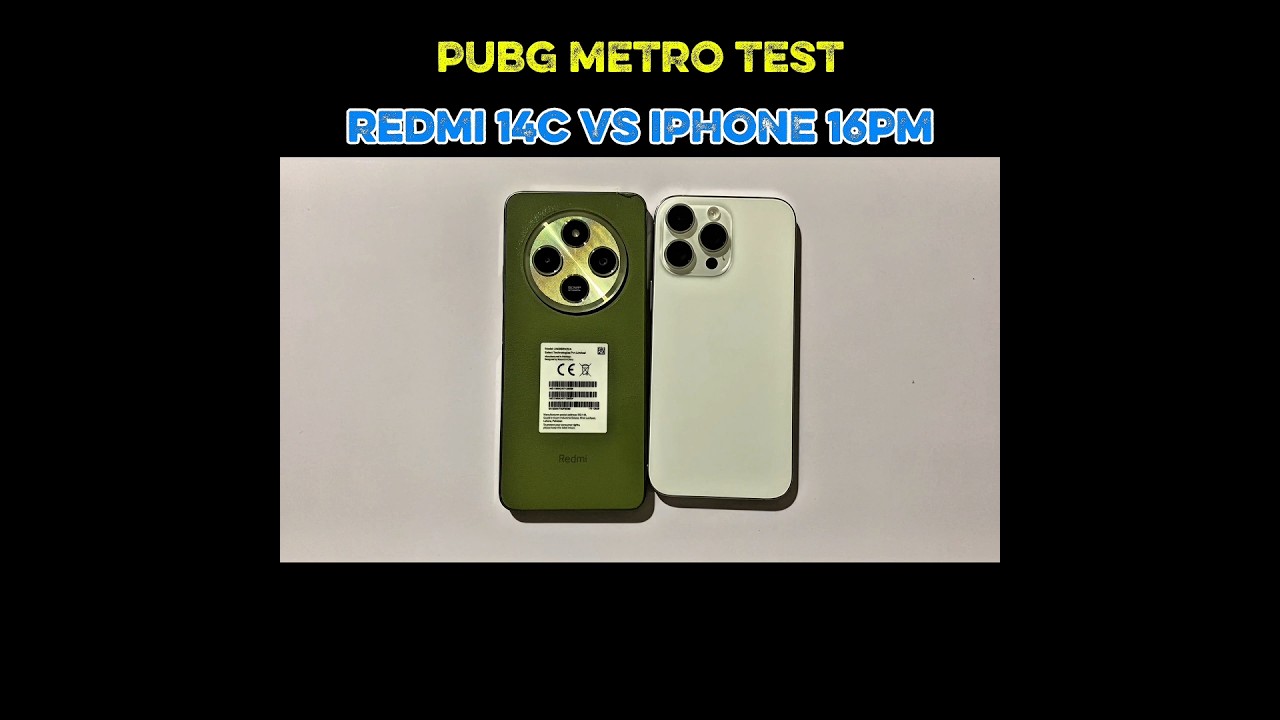 IPHONE 16 PRO MAX VS REDMI 14C - PUBG METRO TEST