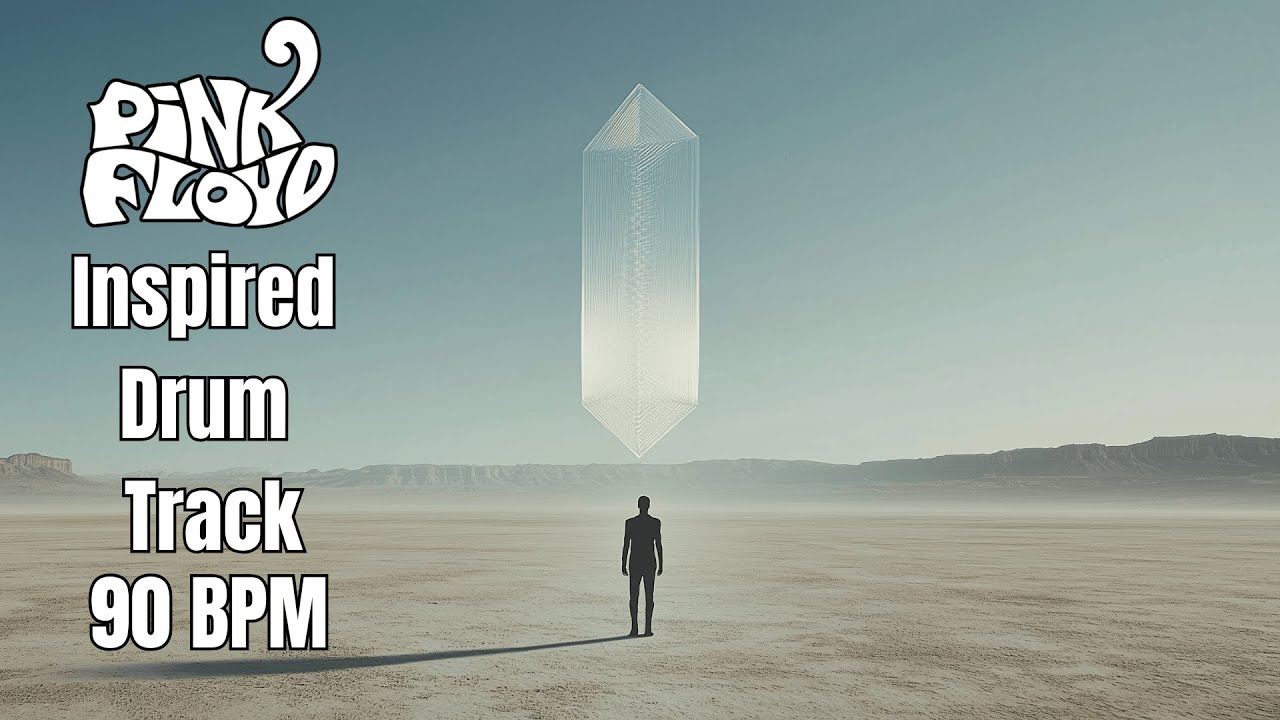 Pink Floyd Style Drum Backing Track | 90 BPM | Psychedelic Rock Drum Groove