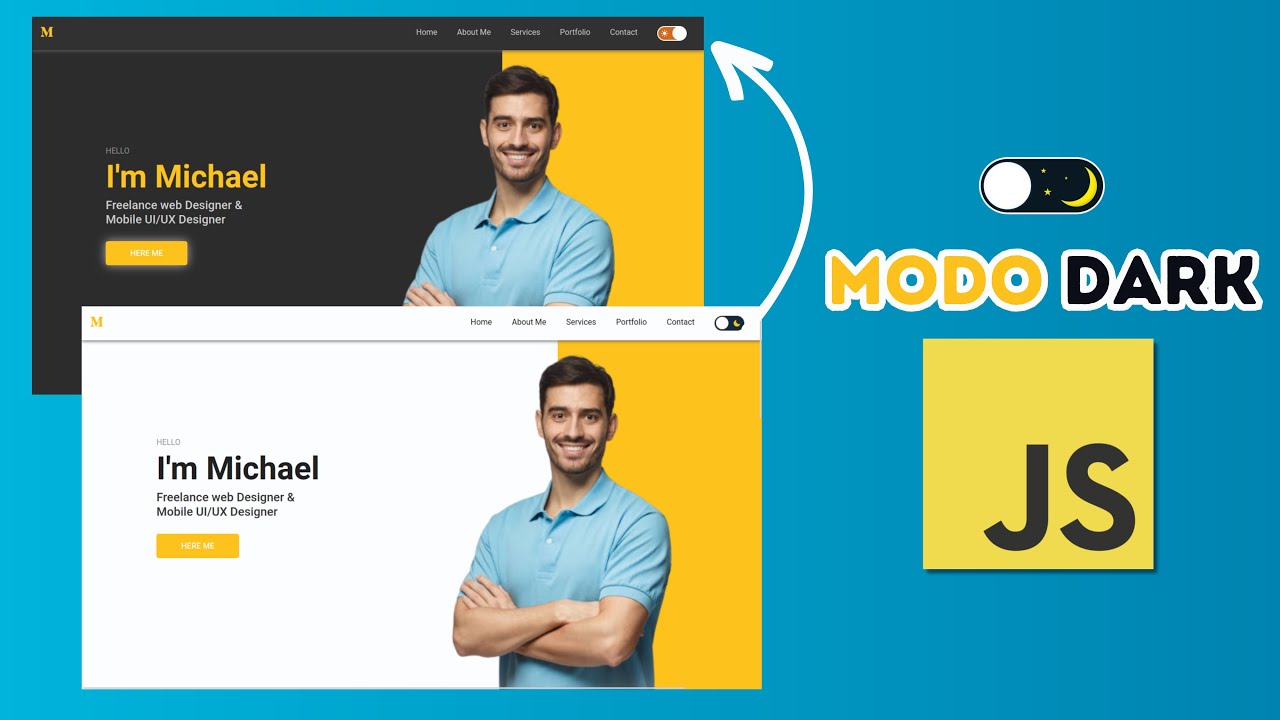 Modo Oscuro (Dark Mode) con CSS y JavaScript || Fácil y rápido