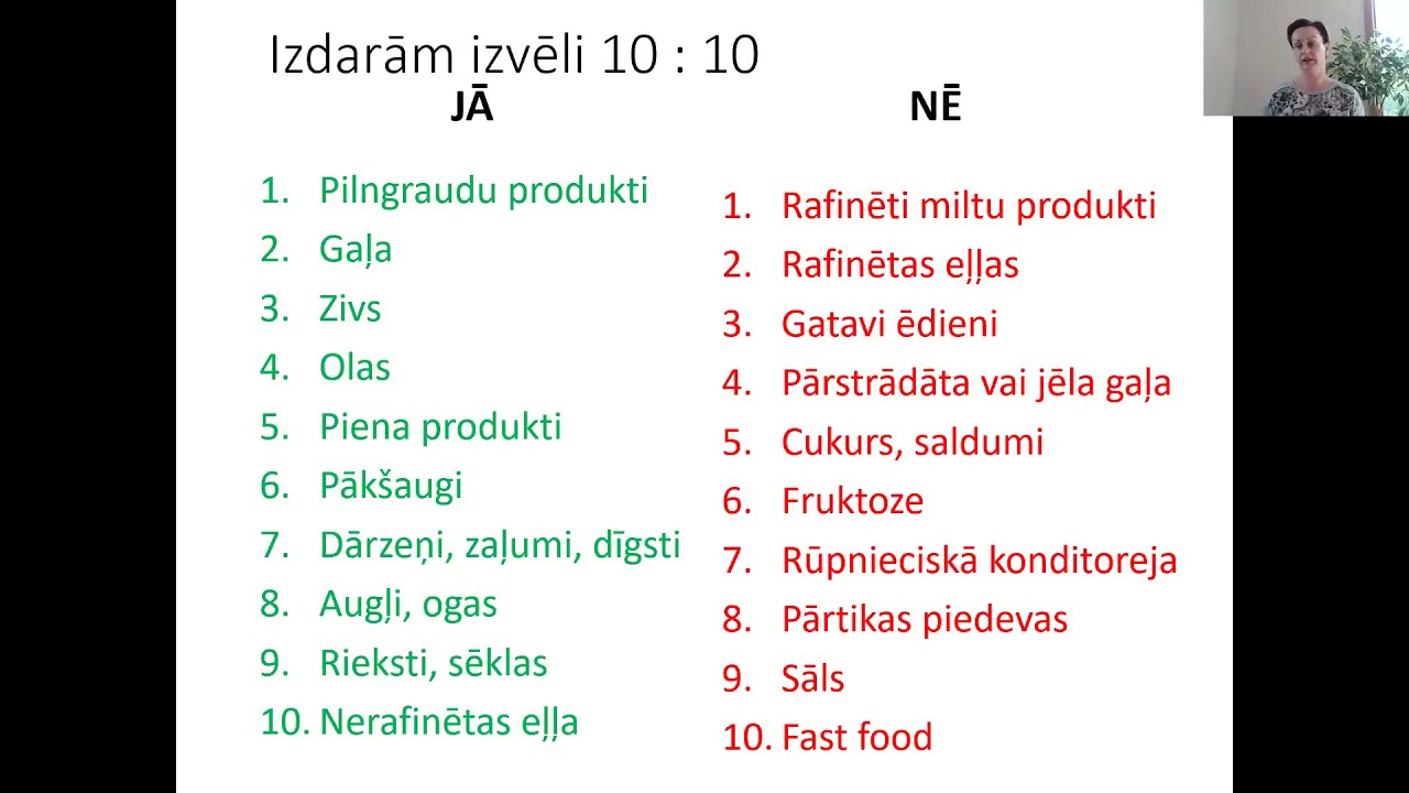 Vebinārs labākai dzīvei! Uztura speciāliste Ilze Lutere 