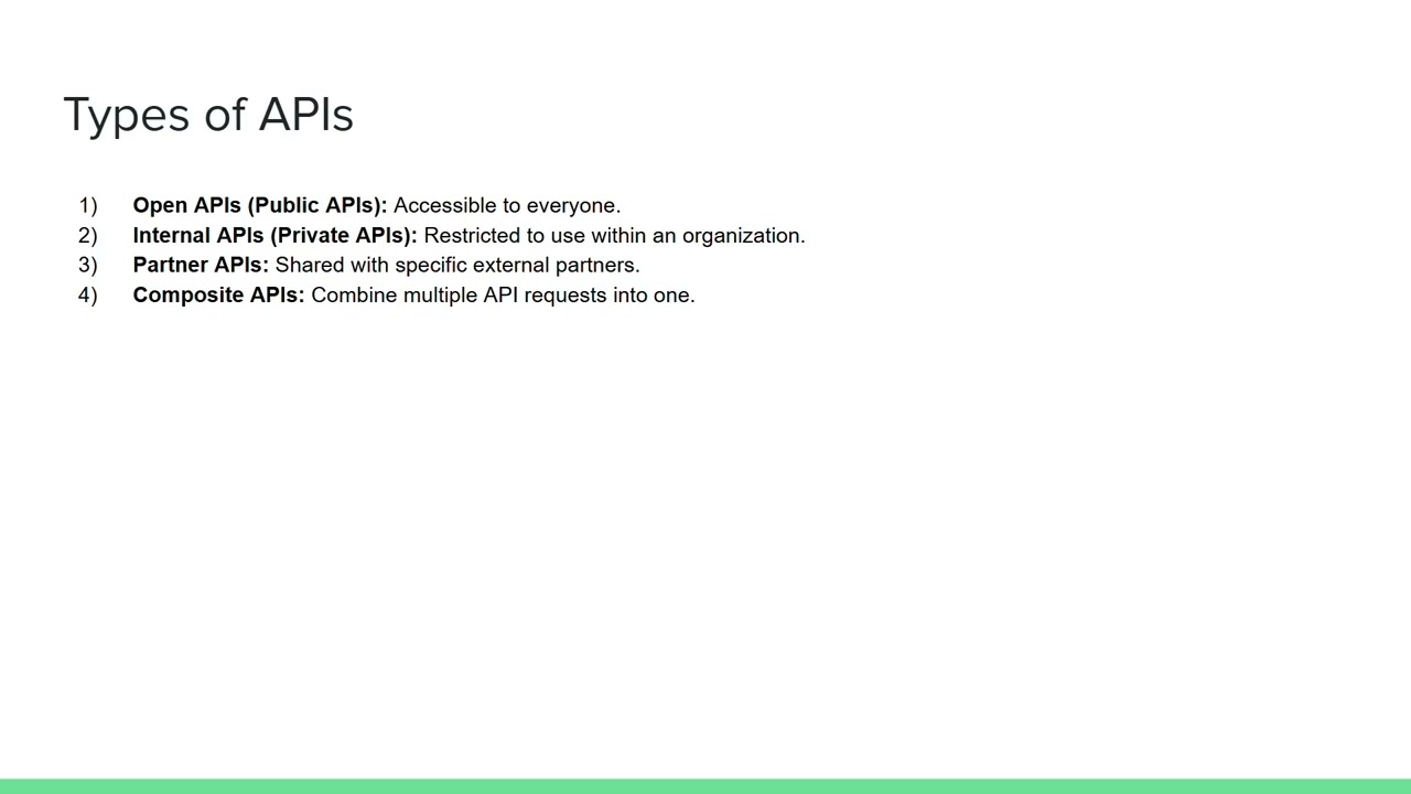 API Types Explained(open API ,private API  and more )