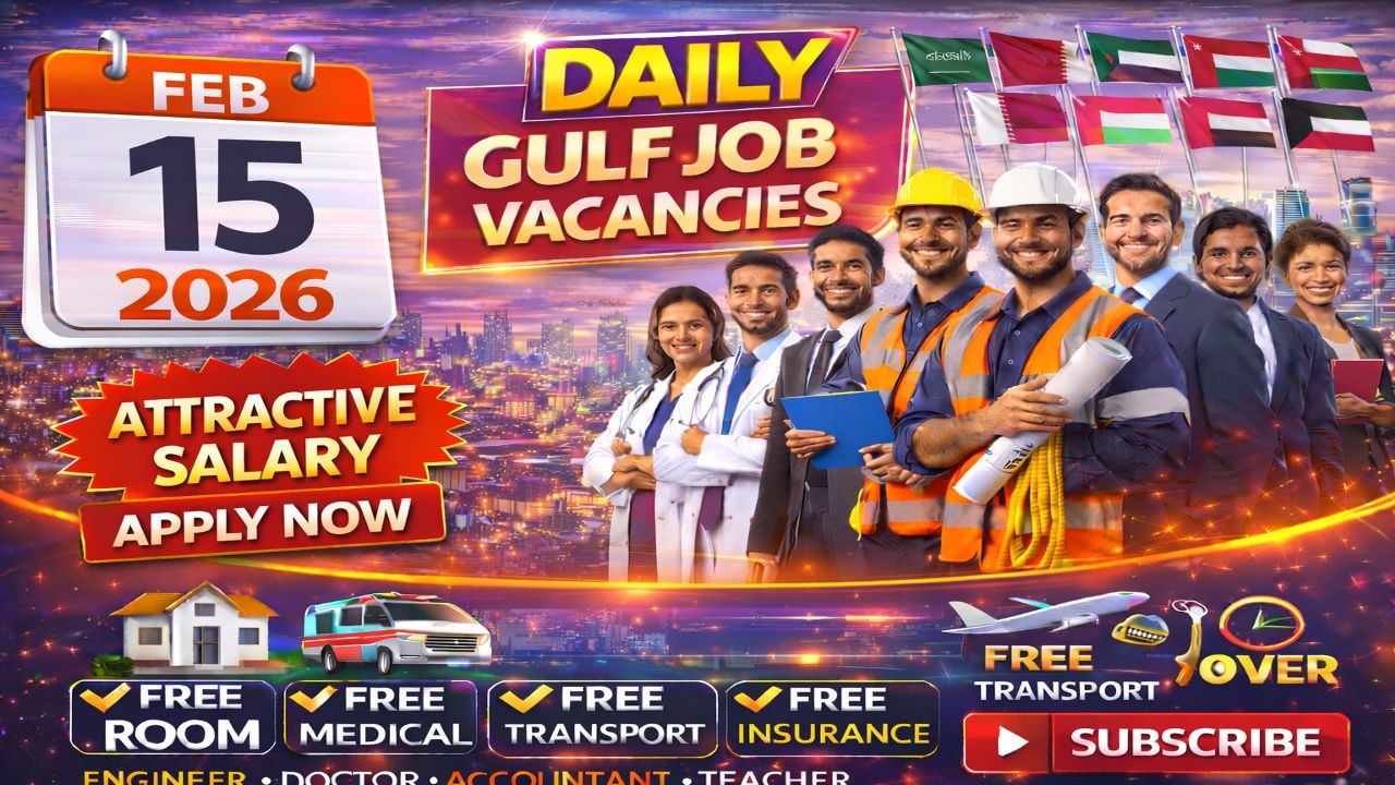 15-2-2026 Latest Gulf Job Vacancies Apply Now To Be Selected #job #jobsearch #jobseekers #saudijobs