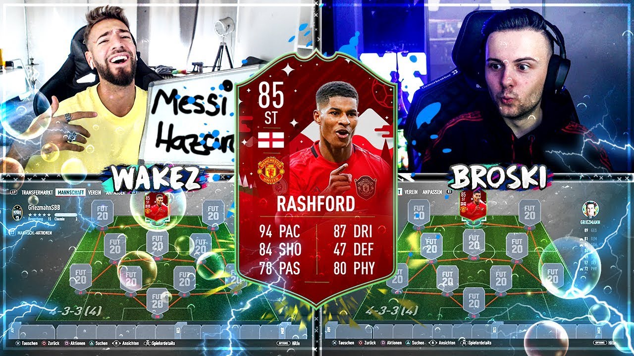 FIFA 20: FUTMAS RASHFORD Squad Builder Battle 🔥🔥 Gamerbrother vs Wakez !!
