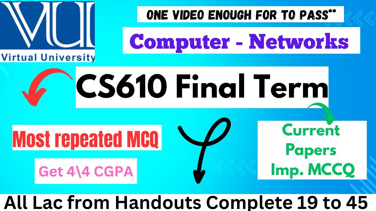 CS610 Final Term preparation 2025 || #helper0711 #cs610