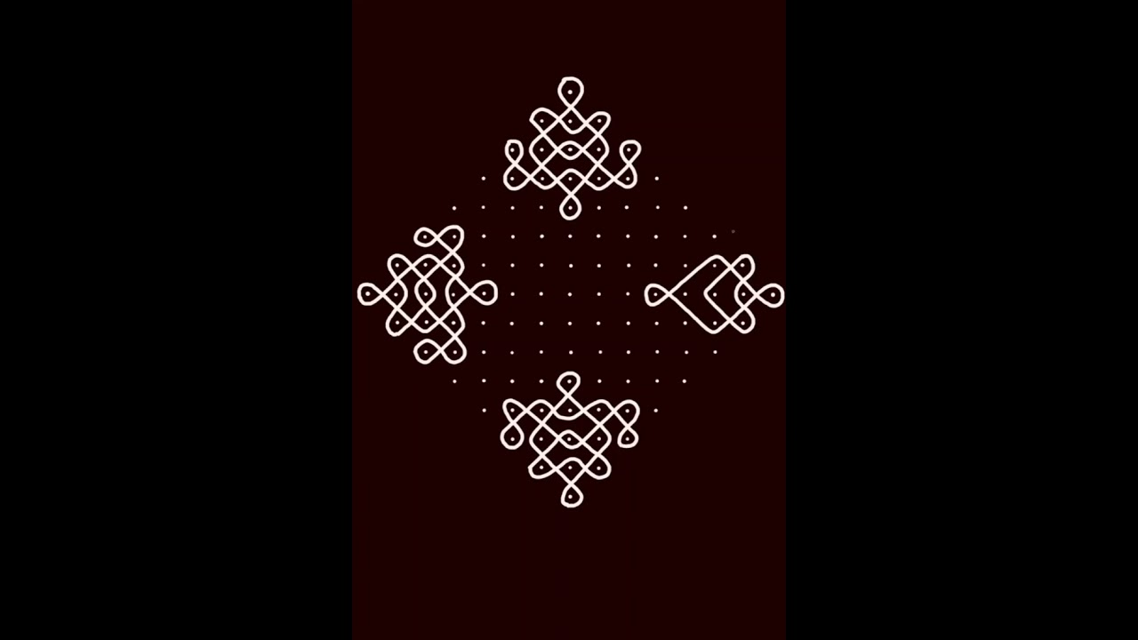 15 to 1 dots kolam l easy beginner kolam rangoli 