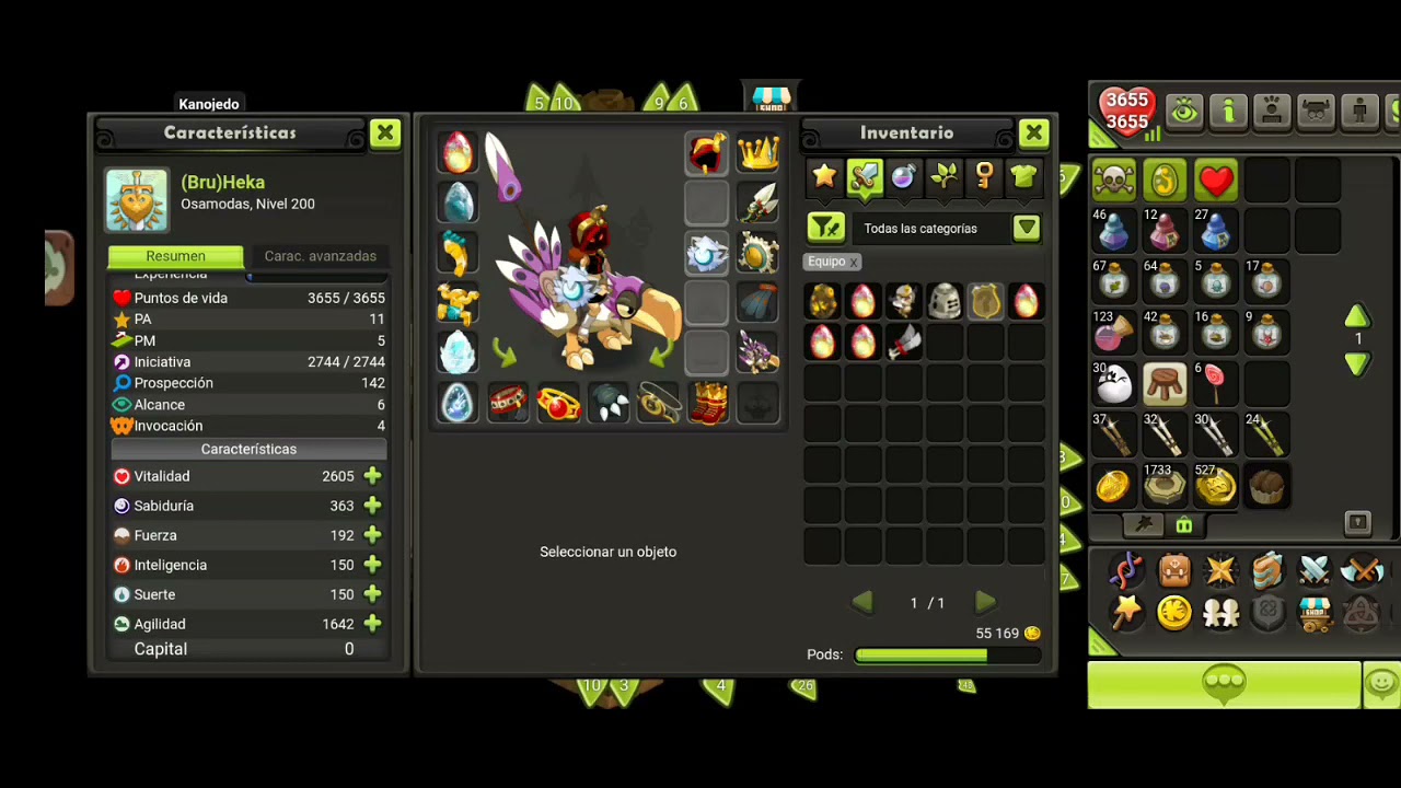 osamodas agilidad 1600+ dofus touch