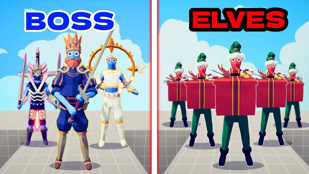 BOSS TEAM vs PRESENT ELF TEAM | TABS - Totally Accurate Battle Simulator