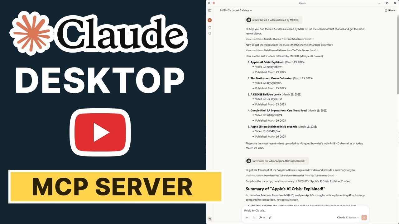 Connect YouTube In Claude Desktop With This YouTube MCP Server | Step-By-Step Walkthrough