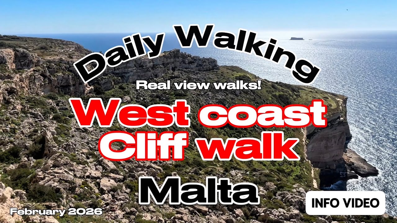 Daily #walking : West coast cliff walk #malta #walkingtour #walkingvideo  info video extract