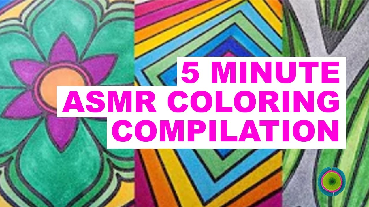 5 Minute Satisfying ASMR Colouring Compilation with Alcohol Markers